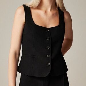 NWT J.Crew Scoopneck vest in drapey crepe